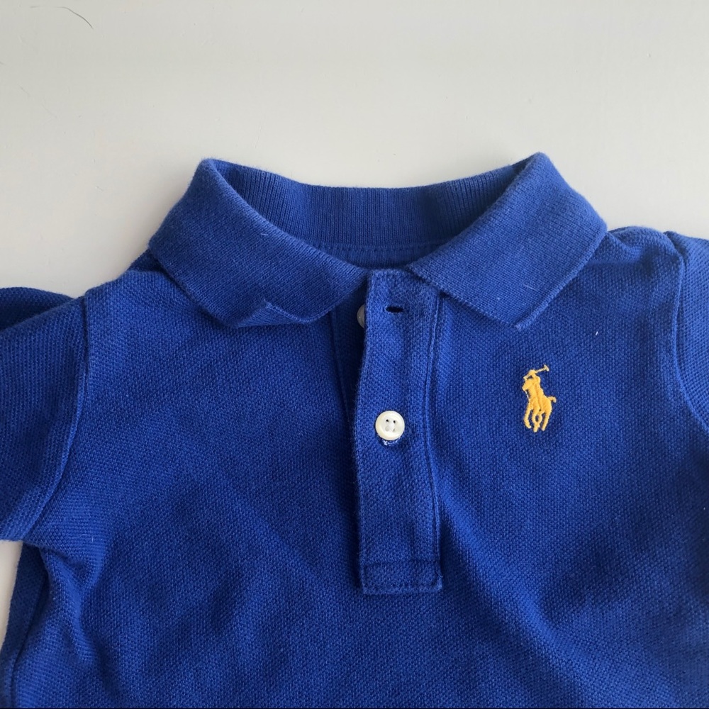 Ralph Lauren Baby Boy LS Pique Polo Shirt - Picture 2 of 3